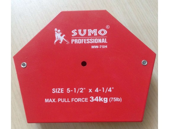 แม่เหล็กฉาก 6 เหลี่ยม ขนาด 5 1/2" x 4 1/4" รุ่น MW-75H SUMO