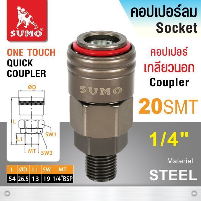 คอปเปอร์เกลียวนอก 20 SMT 1/4” SUMO