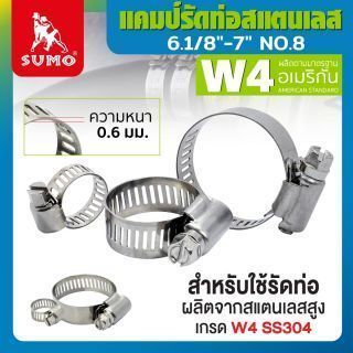 แคมป์รัด W4 (สแตนเลส อเมริกัน) 6.1/8