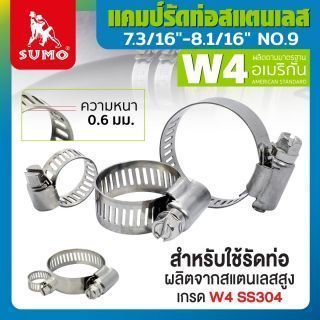 แคมป์รัด W4 (สแตนเลส อเมริกัน) 7.3/16