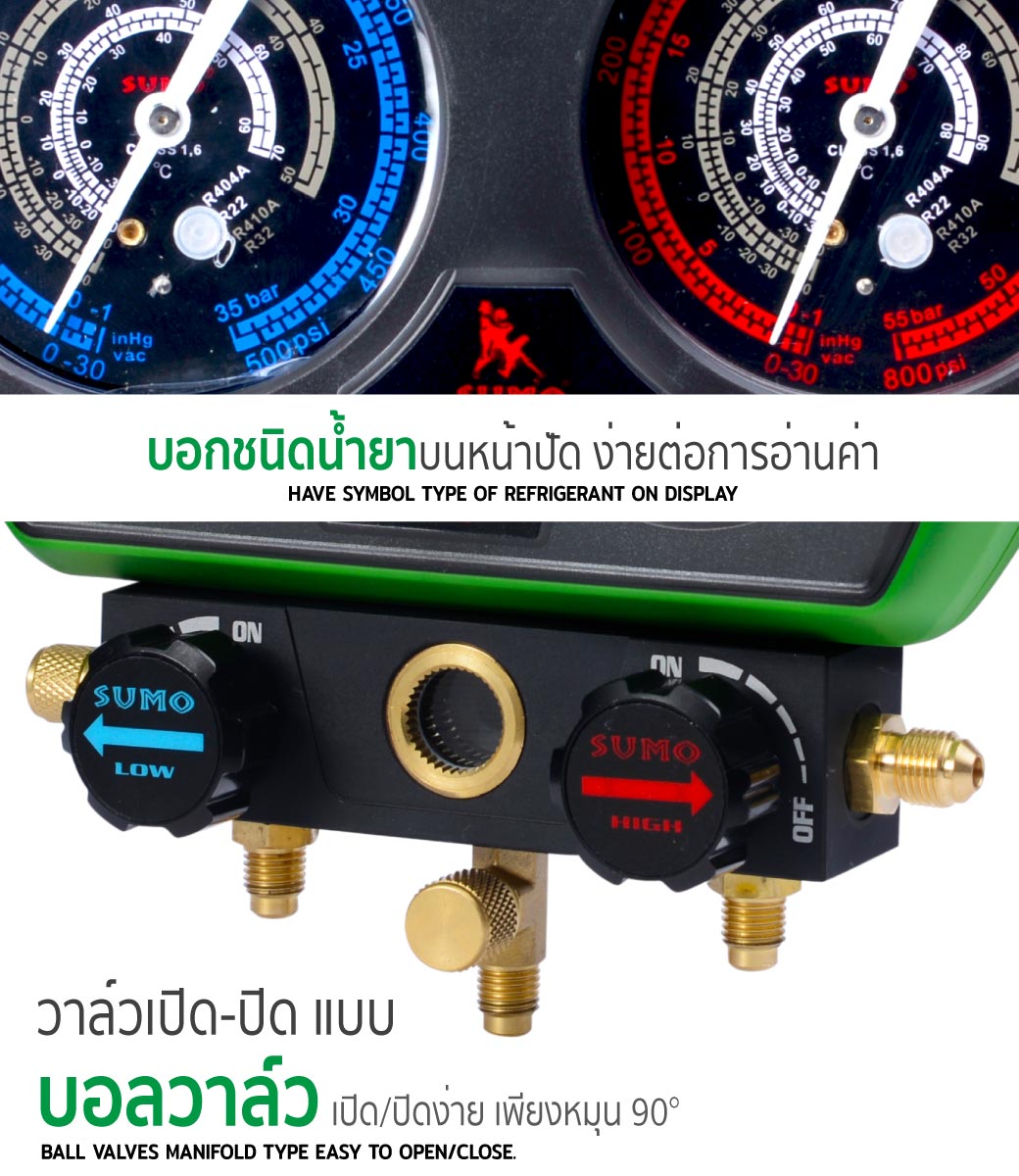 เกจน้ำยาแอร์ 80 มม. 