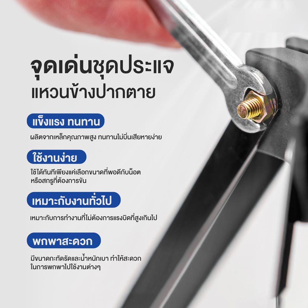 ชุดประแจแหวนข้างปากตาย 9 ตัว TOOL STAR (มิล