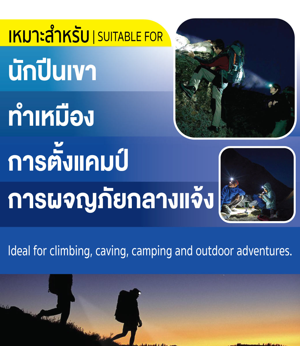 ไฟฉายคาดหัว LED รุ่น E90 YAMADA