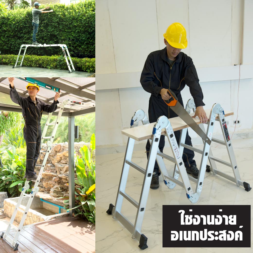 การใช้งาน บันไดอเนกประสงค์พับได้ 12 ขั้น รุ่น ML-12A SUMO