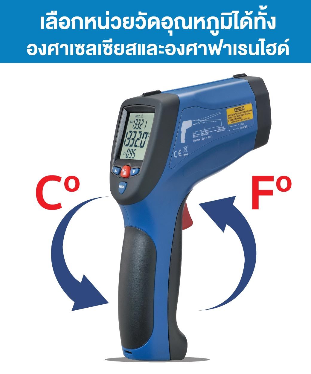 เครื่องวัดอุณหภูมิอินฟราเรด วิธีใช้งาน