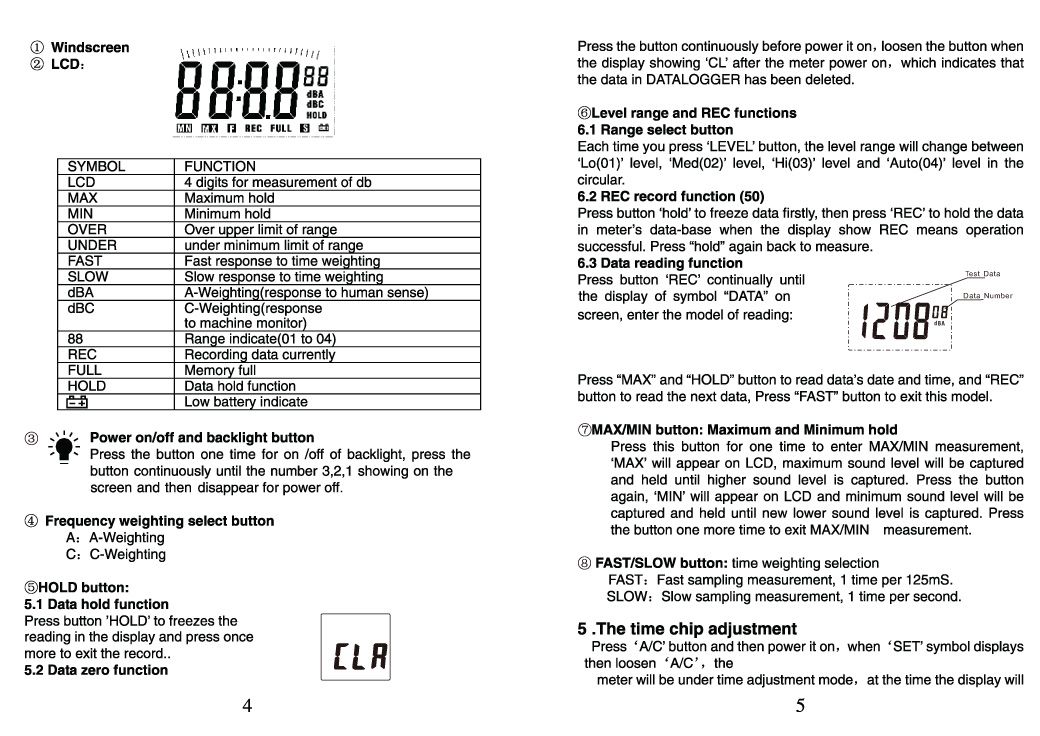 คู่มือเครื่องวัดเสียง รุ่น DT-815 SUMO
