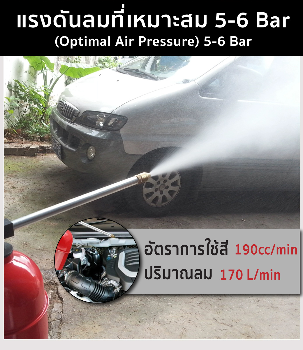 ตัวอย่างการใช้งาน กาพ่นโซล่า กระป๋องเหล็ก 750cc ยี่ห้อ SUMO