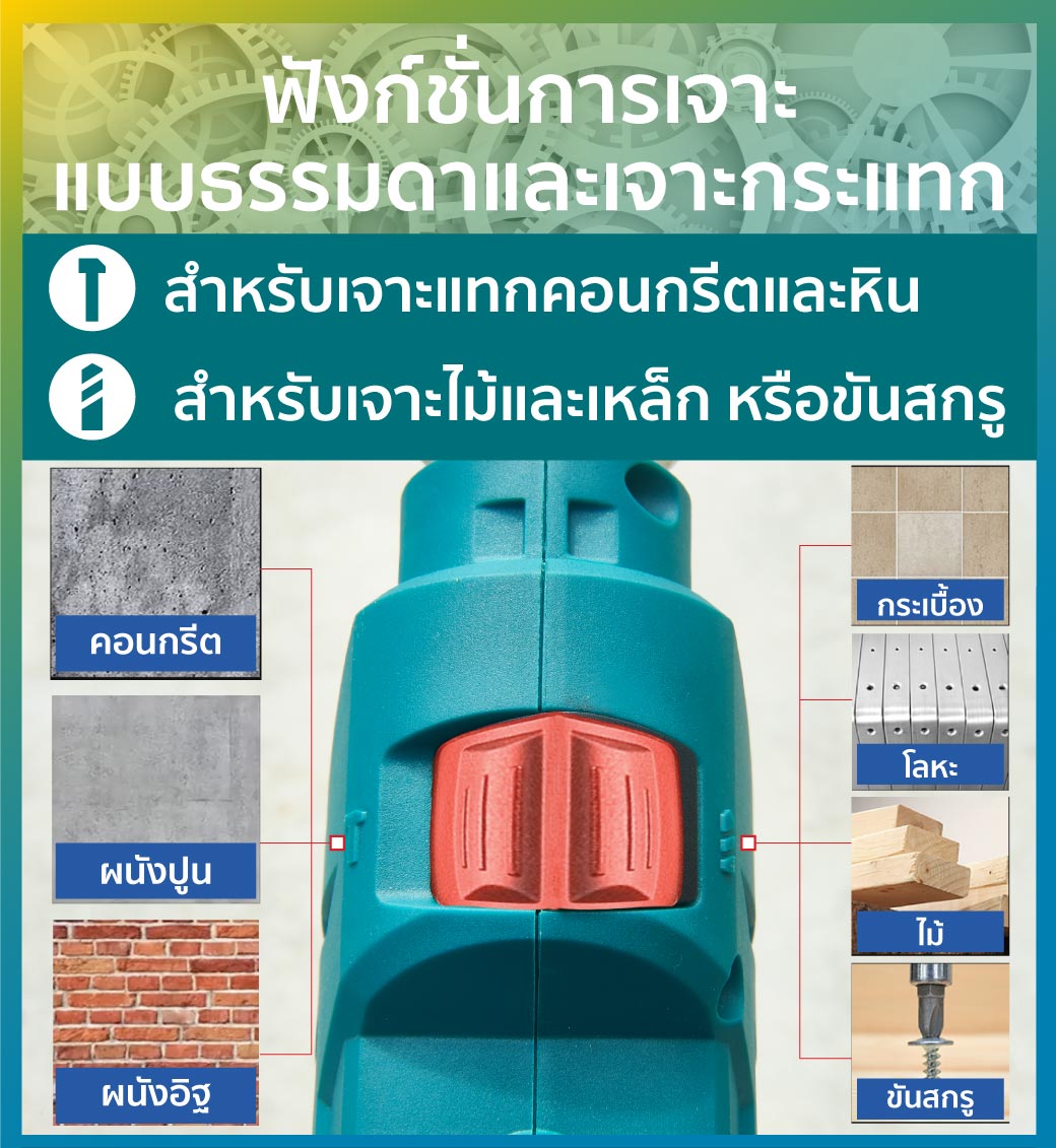 สว่านเจาะกระแทก ไฟฟ้า 4 หุน (1/2 นิ้ว)
