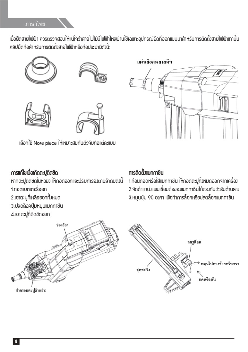 ปืนยิงตะปูคอนกรีต ไร้สาย แบตเตอรี่ 21V รุ่น CN27 SUMO ยิงได้มากสุด
