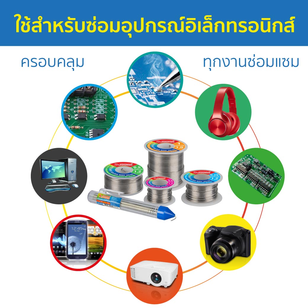 ตะกั่วบัดกรี 60/40 1.2 มม. SUMO ใช้ได้กับทุกงานบัดกรี