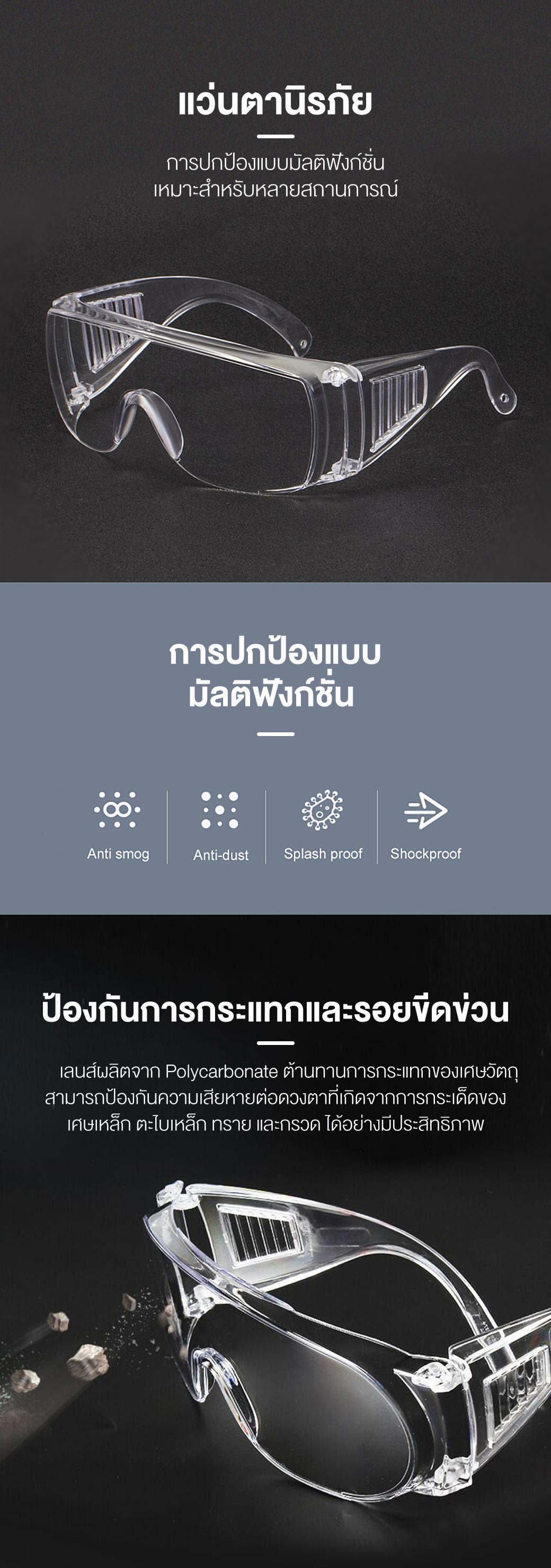 แว่นตากันสะเก็ด สีใส รุ่น YS-101 YAMADA